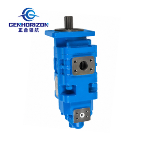 Pompa Idraulica a Ingranaggi Tandem Genhorizon P2100 <span class=keywords><strong>0010</strong></span> per Pala Gommata LG956 LG956L LG953 con Albero a 14 Scanalature - Product Image 5