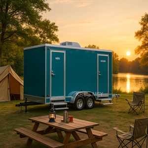 Luxury Mobile Shower and Restroom Trailer Portable Toilet with Eco-Friendly Durable Galvanized Steel Frame for Apartment Use - Product Image 3