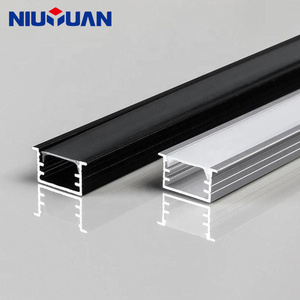 Tùy chỉnh <span class=keywords><strong>LED</strong></span> Strip ánh sáng nhôm hồ sơ lõm <span class=keywords><strong>LED</strong></span> Nhôm hồ sơ kênh với trắng đen khuếch tán - Product Image 1