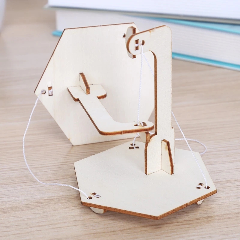 Zwaartekrachttafelmodel, anti-zwaartekracht tensegritytafel, doe-het-zelf houten tensegrity-structuur puzzeltafel, natuurkundetafelcadeau voor wetenschappelijk experiment, kinderen jongens meisjes, ta