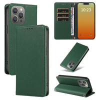 Étui portefeuille en cuir PU grain litchi avec porte-cartes, dragonne et béquille pour iPhone 13 Pro Max/13 Pro/13/13 Mini