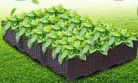 Bac à fleurs rectangulaire en plastique surélevé et grand projet de pot de fleurs