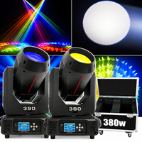 Luz Móvil de Cabeza de Haz de 380W, Luces LED Móviles para DJ, Luces de Escenario DMX, Doble Prisma 540 °   Escaneo