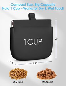 Silicone Dog Treat Pouch Pocket Sized Training Snack Bag with Pull Tab Open Lid for Walking Training - Product Image 5