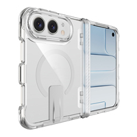 Coque de protection magnétique intégrée avec béquille métallique cachée pour iPhone 18 Fold Hinge Shell TPU+PC