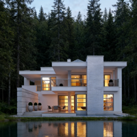 Structure en acier galvanisé, maison préfabriquée légère, modulaire, avec structure en acier de villa de luxe, maisons préfabriquées