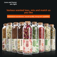 Thé aux fleurs de rose, combinaison de thé aux fruits d'orge et de sarrasin, coffret cadeau de thé en bouteille Zhongrun
