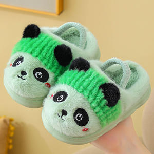 Nouvelles pantoufles en peluche ours panda pour enfants, douces, décoratives, dessin animé, hiver, avec coussin d'air, plateforme confortable, imprimées - Product Image 6