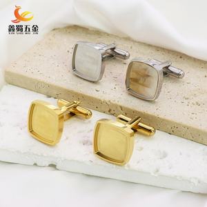 Gemelli Personalizzabili Fai-da-Te <span class=keywords><strong>2026</strong></span>, Accessori per Camicie da Uomo, Base per Gemelli, Gemelli Geometrici di Lusso Leggero alla Moda - Product Image 2