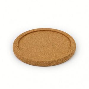Sous-verres écologiques en liège vierges de 5 pouces, ronds, imprimables, avec rebord, vente en gros à prix abordable - Product Image 5