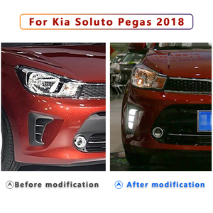 Đèn LED ban ngày, đèn sương mù LED, đèn chạy ban ngày LED, đèn sương mù/đèn chiếu xa LED cho xe KIA Pegas Soluto 2018 2019 - Product Image 2