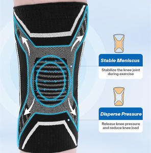 Genouillères personnalisées, genouillère élastique en nylon multicolore, genouillère de compression pour course à pied, fitness, avec stabilisateur latéral - Product Image 4