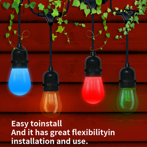 תאורת מיתר LED RGBW חיצונית עמידה למים, נורות לד לפטיו, DC12V IP65, תאורת רדיפה לקישוט מסיבות גן - Product Image 4