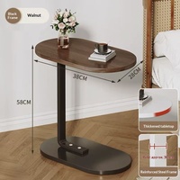 Table basse mobile minimaliste moderne avec plateau en bois et structure en métal, meubles de salon pour chambre à coucher, usage domestique