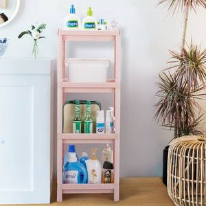 Estante Esquinero de Plástico Extraíble con Ruedas para Almacenamiento en Sala de Estar, Baño o <span class=keywords><strong>Cocina</strong></span> - Product Image 3