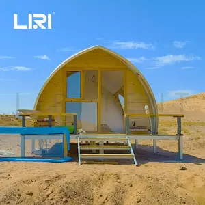 Casa de barracas de glamping para uso ao ar livre, para uso pesado, com telhado de casca dura, para viver no deserto