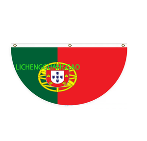 Drapeau du <span class=keywords><strong>Portugal</strong></span> en forme d'éventail, design personnalisé, drapeau en forme d'éventail, drapeau de jardin, drapeau d'extérieur, drapeau de cour - Product Image 1