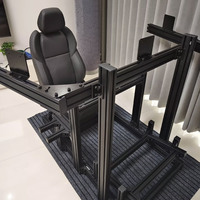 Soporte de Aluminio para Tres Monitores, Personalizable, para Entusiastas de Sim Racing