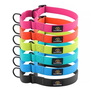 고품질 애완 동물 용품 PVC Martingale 가죽 스타일 개 칼라 강한 버클 - Product Image 2