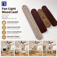 Ventilateur de plafond GuangHua avec lumière, pales en bois décoratives à grain fin pour l'intérieur de la maison, esthétique assortie