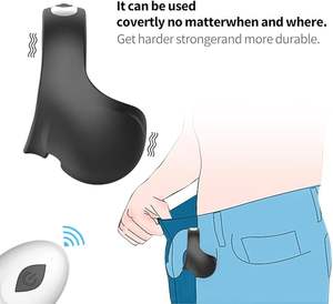 Anillo vibrador silencioso para pene, Juguetes sexuales para hombres, anillo vibrador para pene, carga USB, retraso en la eyaculación, anillo de bloqueo de bola de 10 frecuencias - Product Image 5