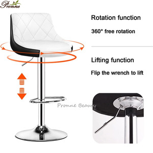 Nouveau design, tabourets <span class=keywords><strong>de</strong></span> bar confortables et pivotants avec hauteur <span class=keywords><strong>de</strong></span> chaise et dossier - Product Image 3