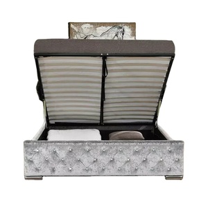 Khung Giường Bọc Giường Cỡ King Có Đệm Gấp Đôi Tùy Chỉnh Mẫu Miễn Phí Bộ Đồ Nội Thất Phòng Ngủ Có Ngăn Đựng - Product Image 2