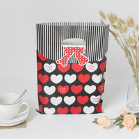 40*50cm Poignées découpées Porte-doigts Sacs cadeaux en plastique PE Sac à provisions pour vêtements Cosmétique Papeterie