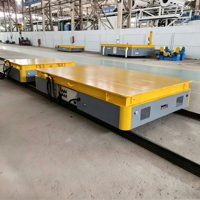 Chariot de transfert sur rail à vitesse personnalisable RGV (Véhicule sur rail intelligent) pour système de convoyage de palettes en usine