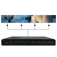 Contrôleur de mur vidéo avec entrée 4K60, sortie 1080P, 4 ports HDMI, commutation transparente pour grands écrans de bureau