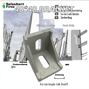 Connecteur d'angle en alliage d'aluminium CNW 070304 Série 6000 40x40 90 degrés, tolérance 1%, service de découpe pour porte - Product Image 2