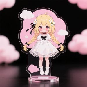 Expositor Acrílico Transparente Personalizado OEM de 3mm de Grosor, Soporte Decorativo para Hogar u Oficina, Figura de Dibujos Animados con Imagen Gratuita, Estilo Amoroso - Product Image 2