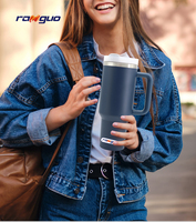 Gobelet isotherme Ranguo grand format 40 oz en acier inoxydable, écologique et durable, avec logo personnalisé, pour utilisation en voiture, promotionnel