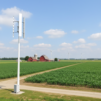 Éolienne portable VAWT haute efficacité 1000W, générateur à axe vertical pour maison et cabane hors réseau