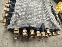 Baut Stud Double-End Pre-embedded Heavy 9 Bend M39 Baja Paduan Kelas 10.9 Beban Stabil untuk Tower Crane Pekerjaan Sipil