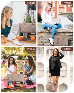 Sac à déjeuner LOVEVOOK 15,6 pouces <span class=keywords><strong>pour</strong></span> femmes avec compartiment isotherme, sac fourre-tout <span class=keywords><strong>pour</strong></span> ordinateur portable, <span class=keywords><strong>pour</strong></span> <span class=keywords><strong>les</strong></span> voyages, l'université, le quotidien - Product Image 2