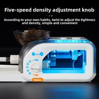 Nouvelle machine à rouler les cigarettes électrique entièrement automatique, transparente et lumineuse, à trois usages, avec fonction de tirage manuel