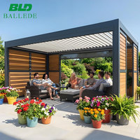 Pergola sur mesure à prix compétitif, installation facile, système de toit à lames orientables toutes saisons, pergola pare-soleil avec volet d'intimité pour événements extérieurs