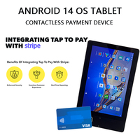 Tablette de commande de restaurant POS 10 pouces écran tactile Android 16 Mini POS de bureau tout-en-un avec lecteur NFC frontal