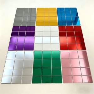 Promotional Eco-friendly Colored Acrylic <b>Mirror</b> Wall Decor Self-Adhesive <b>Plastic</b> <b>Mirror</b> Panels - Product Image 1