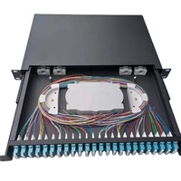 FTTH 19 pouces ODF 1U 24 ports SC, panneau de brassage fibre optique vide, compatible GPRS, SM/MM/OM3, plaque laminée à froid, garantie 3 ans