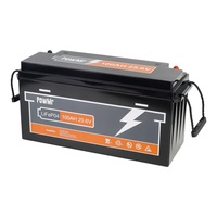 PowMr 100AH 25.6V Seri 2 Unit baterai Surya Lithium Ion 2560Wh penyimpanan energi Lifepo4 baterai