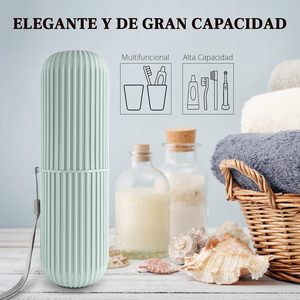 New Plastic Eco-Friendly Modern Two-piece Portable Multi-color <b>Toothbrush</b> Mouthwash Cup <b>Holder</b> Case Travel Hotel Bathroom Set - Product Image 3