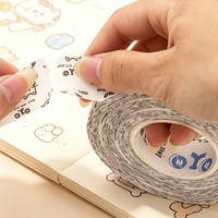 Ruban adhésif à faible bruit avec motif chien et chat, personnalisable OEM pour la fermeture de sacs, le bricolage, l'emballage cadeau et le scrapbooking