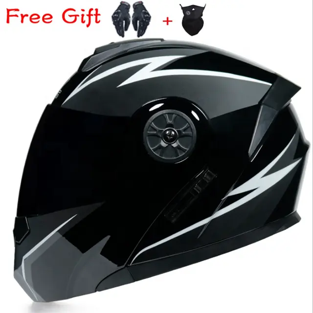 HGS hot sale Latest DOT Approved Safety Modular Flip Motorcycle Helmet Voyage Racing Dual Lens Helmet Interior Visor VIRTUE-903