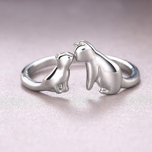 Anillo de Acero Inoxidable con Forma de Animal T0099, Bonito Anillo Unisex de Moda, Regalo de Joyería con Diseño Sencillo para Parejas - Product Image 3