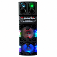 TAO-1021 Enceinte de danse carrée la plus vendue, double 10 pouces, pour extérieur, enceinte chariot, subwoofer portable haute puissance pour karaoké, RGB