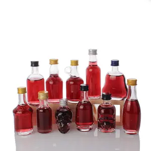 50 ml mini empty glass alcohol shot glass vodka bottle for liquor bottles mini glass Wine bottle