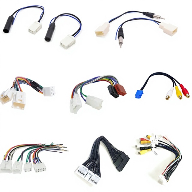 Auto Radio Speaker for Car Stereo Audio Android Navigation DVD RCA Video Audio Cable 20 Pin Power Amplifier Harness PVC Car