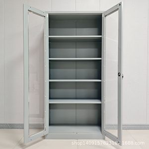 Archivador con Puerta de Vidrio, 4 Niveles, Tipo Vertical, Organizador de Oficina, Rectangular, Resistente, con Sistema de Empuje y Tracción, KL-02 - Product Image 4